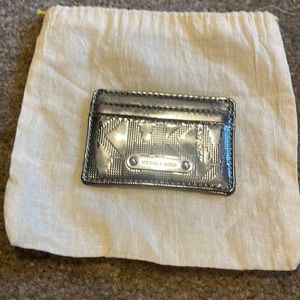 Michael Kors metallic leather card holder